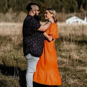 Who What Wear Dress - Orangeish Coral Color!